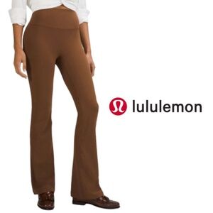 Lululemon Groove Super-High-Rise Flared Pant *Nulu Roasted Brown - Size 4